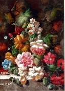 Floral, beautiful classical still life of flowers.074 unknow artist